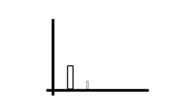 Grafik animasyonunda yükselen ok. Pazar büyümesini, mali eğilimleri ve pozitif ölçümleri gösteren beyaz arkaplan iş simgesi.