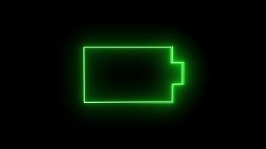 Canlandırılmış batarya şarj ikonu döngüsü. Kullanıcı arayüzleri, mobil uygulamalar, teknolojik temalar ve gelecekteki görseller için dijital enerji çubuğu animasyonu.