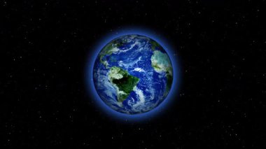 Uzay arka planında modern soyut dünya küresi. Bilim, çevre ve fütüristik projeler için desenli gezegen animasyonu.
