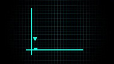 Parlak başarı okuyla birlikte dijital iş grafiği grafiği yükselen karı gösteriyor. Siyah arkaplanda parlak finansal görselleme.