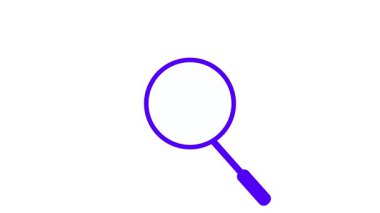 Dolar madeni para animasyonunda büyüteç simgesi arayın. Para araması, yatırım ve uygulama için finans temalı hareket grafiği.