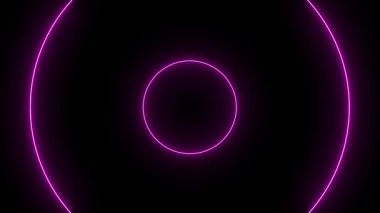 Siyah arkaplanda soyut neon lazer ışığı gösterisi. Müzik videoları, sahne görselleri, vj döngüleri ve gelecekteki arka planlar için döngülenmiş animasyon.