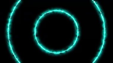 Siyah arkaplanda soyut lazer ışığı animasyonu. Edm görseller, konserler ve dijital hareket tasarımı için canlı neon efektler.