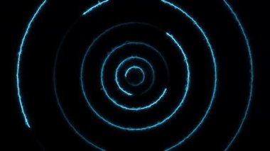 Siyah arkaplandaki neon lazer ışık döngüsü. Görsel efektler, DJ setleri ve modern dijital sanat projeleri için kusursuz soyut animasyon.