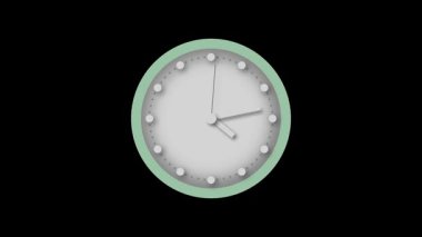 Hareket grafikleri ya da dijital geri sayım sahneleri için mükemmel bir arka planda beyaz tasarımı olan animasyon saat. Siyah ekranda basit bir beyaz saati izle.