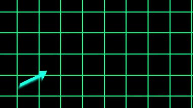 Artan ok animasyonu ticari başarıyı, uzun vadeli stratejiyi ve rekabetçi bir sektörde finansal büyümeyi gösteriyor. Piyasa genişlemesini temsil eden yukarı ok ile görsel iş geliştirme kavramı.