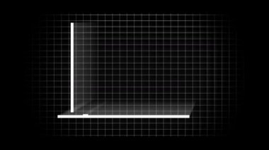 İlerleme, gelişme ve piyasa genişlemesini temsil eden grafik ve okun yükseldiği animasyon iş büyümesi kavramı. Uzun vadeli büyüme, planlama ve başarı ölçümlerini göstermek için artan grafik ve oku gösteren iş stratejisi.