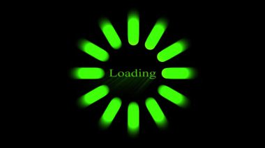 Çevirici ile animasyon yükleme ve web ve mobil projeler için siyah ekranda metin yükleme. Koyu arkaplan üzerindeki en küçük metin ile basit ve pürüzsüz yükleme çemberi arayüz tutucular için mükemmeldir.