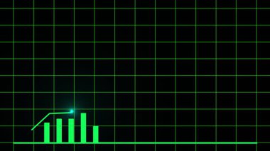 Dalgalanan çizgi simgeleriyle karlılık ve finans sektörlerindeki kayıpları gösteren iş çizelgesinin döngülenmiş animasyonu. Finansal raporlar ve yatırım analizleri için artan ve azalan simgelerle düz çizgi çizelgesi.