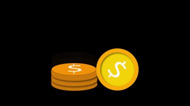 Artan para birimi değerini, finansal büyüme ve kazancın olumlu işaretlerini gösteren ok simgesi içeren dolar sikkeleri. Artan para değeri, iş başarısı ve pazar genişleme eğilimlerini gösteren ok simgesini gösteren hareketli dolar sikkeleri.