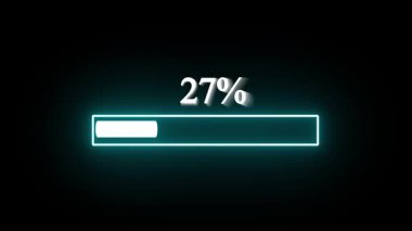 Renkli neon işleme çubuğu canlandırmaları simgelerle yüklüyor. Pürüzsüz ilerleme çubuğu görünümlü neon renkli yükleme simgesi. Dinamik işlem çubuk animasyonunu canlı neon renklerle yüklüyor.