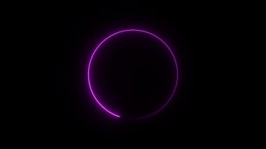 Parlak parlak çemberli animasyon tehlike işareti. Parlak halkada ünlem ile güvenlik alarmı. Sistem bildirimi için ünlem işareti uyarısı canlandırması.