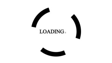 Web sitesi ve yazılım tasarımı için işlem göstergesi elemanları ve metin kaplamalı animasyon ekran yükleme. Temiz yükleme ile siyah oval biçimde canlandırılmış ilerleme çubuğu... ekranlar için metin.