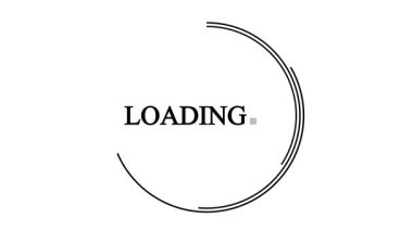 Canlandırılmış ekran dairesi tasarımı web sitesi ve uygulama işlem süresini gösteriyor. Asgari yükleme arayüzü siyah oval ilerleme göstergesi ve yükleme... iletisi.