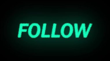 Dinamik cyan, yeşil gradyan tasarımı üzerinde yumuşak animasyonlu metni takip eder. Modern animasyon, koyu yeşil gradyan arkaplan üzerinde cyan renginde metni takip eder. Çağdaş takip iletisi.