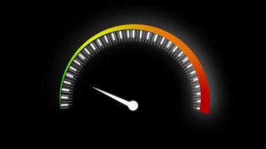 Hız göstergesi performans göstergesi modern tasarımının kusursuz döngü hareketli grafikleri. Canlandırılmış hız göstergesi ölçüm ölçer performans göstergesi dijital arayüzü.