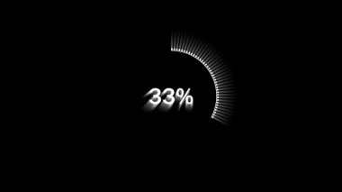 Animasyon yükleme çubuğu ilerleme göstergesi 0 ile 100% arası hareket halinde. Kullanıcı arayüzü ve tasarım için% 0 'dan% 100' e kusursuz dijital yükleme çubuğu.