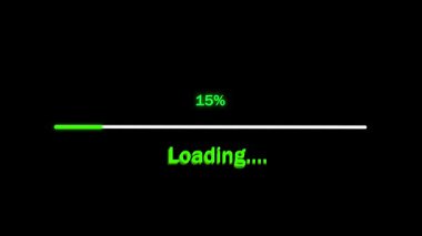 Kullanıcı arayüzü tasarımı ve yayın grafikleri için fütürist yeşil neon yükleme animasyonu. Pürüzsüz neon yeşil ilerleme çubuğu bilim kurgu ve teknoloji projeleri için ideal.