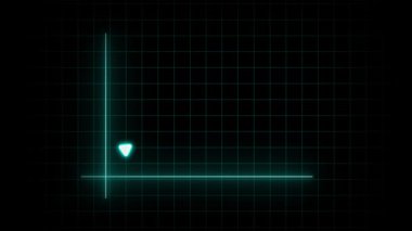 Büyüme, başarı ve teknoloji için neon yeşil trend grafiği içeren hareketli grafikler döngüsü. Neon yeşili yukarı doğru eğilimli grafik canlandırması iş dünyasında başarı büyüme süreci veri görselleştirmesi.