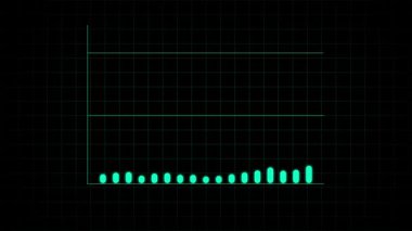 Dijital soyut arkaplan animasyon veri grafiği iş dünyası finans büyümesi başarılı. Modern ui ögesi canlandırılmış deniz mavisi veri grafiği grafiği yükselen işletme finansmanı büyüme başarısı.