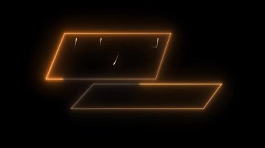 Parlayan turuncu neon animasyon canlı yayın için ideal çıkış ve yayın tasarım elementleri. Modern teknoloji canlı yayın açıcı turuncu neon ışıklı animasyon internet televizyonu için mükemmel.