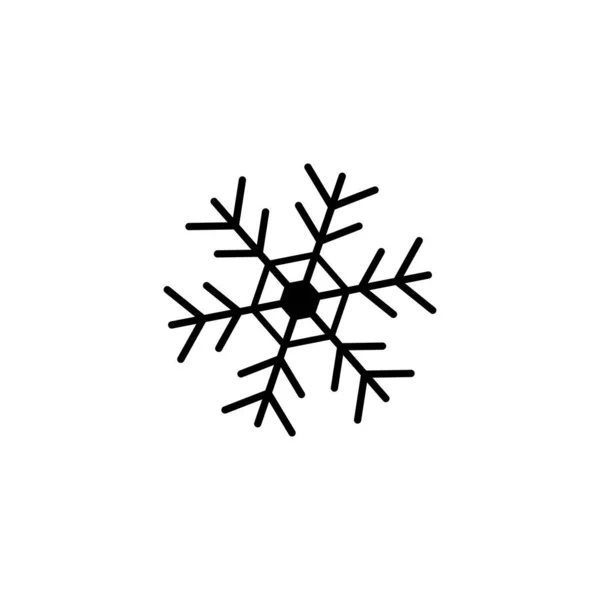 Snowflake Εικονίδιο Σχεδιασμού Πρότυπο Διάνυσμα Σιλουέτα Απομονωμένη Εικόνα — Διανυσματικό Αρχείο
