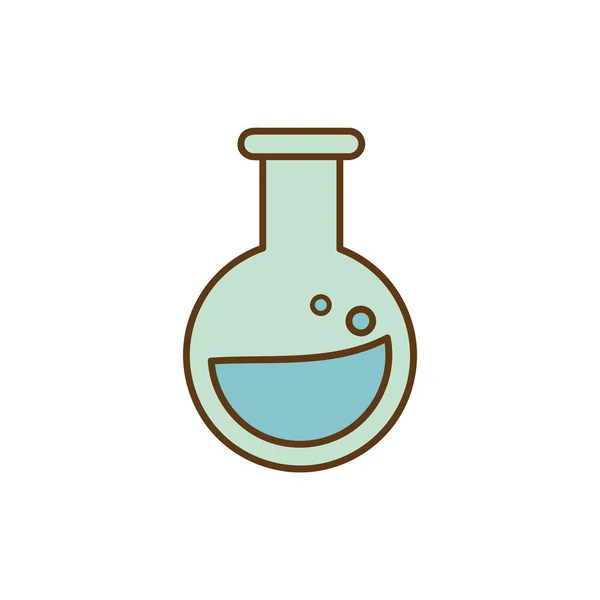Glass Beaker Cartoon Icon School Element Student Concept Chemistry Scientific — Stock Vector