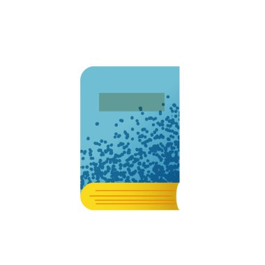 Kitap simgesi karikatür okulu enstrüman elemanı öğrenci konsepti izole edilmiş vektör illüstrasyonu