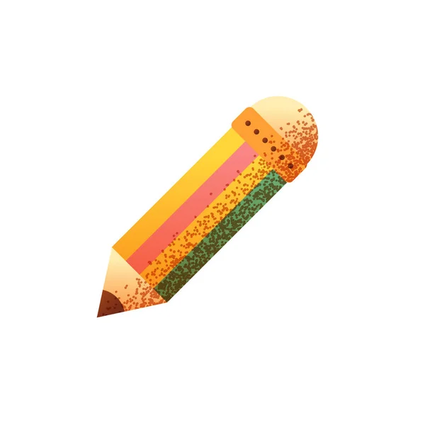 Pencil Cartoon School Instrument Element Student Concept Isolated Vector Illustration — Stock Vector