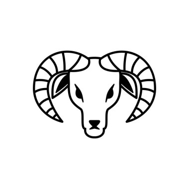 Koç burcu simgesi logosu izole edilmiş yıldız falı sembolü illüstrasyonu