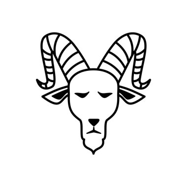 Oğlak burcu burcu simgesi simgesi izole edilmiş burç sembolü illüstrasyonu