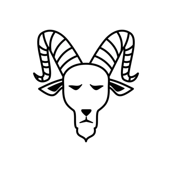 Ikona Logo Znaku Zodiaku Koziorożec Izolowany Horoskop Symbol Wektor Ilustracja — Wektor stockowy