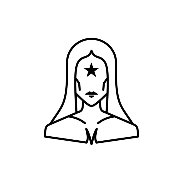Vierge Signe Zodiaque Icône Logo Isolé Horoscope Symbole Vectoriel Illustration — Image vectorielle