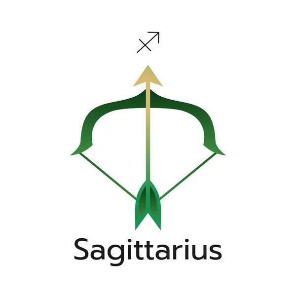 Ikona Znaku Zodiaku Strzelca Ikona Izolowany Horoskop Symbol Wektor Ilustracja — Wektor stockowy