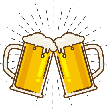 Şerefe dostum. Bir bardak izole bira, minimum tasarım. Beyaz arka planda bira ikonu. Arkadaşlarınla bira iç. Bar menüsü illüstrasyonu için iyi. Sıcak bir günde soğuk içecek..