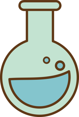 Glass beaker karikatür ikonu okul unsuru öğrenci konsepti izole edilmiş vektör illüstrasyonu