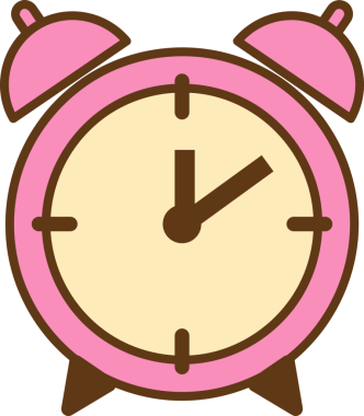 Alarm saat karikatürü simgesi izole edilmiş vektör çizimi