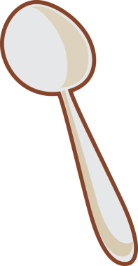 Kaşık simgesi izole edildi