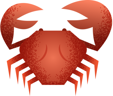 Kanser burcu simgesi logosu izole edilmiş yıldız falı sembolü illüstrasyonu