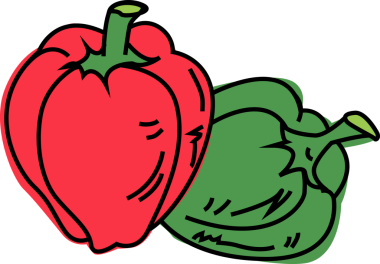 Çan biberi karalama tarzı simge