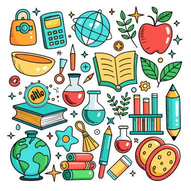 Vector Set Eğitim ve Öğrenim İllüstrasyonu