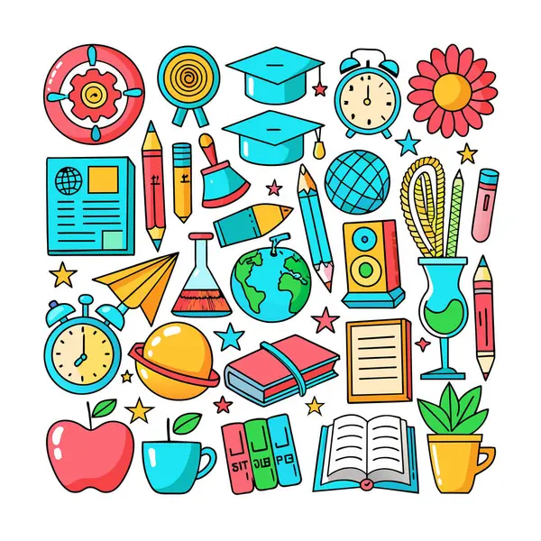 Vector Set Eğitim ve Öğrenim İllüstrasyonu