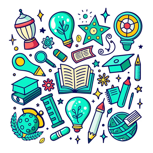 Vector Set Eğitim ve Öğrenim İllüstrasyonu