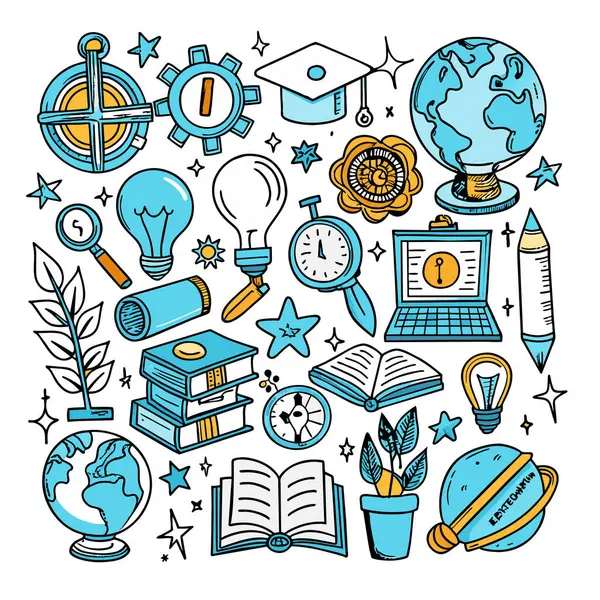 Vector Set Eğitim ve Öğrenim İllüstrasyonu