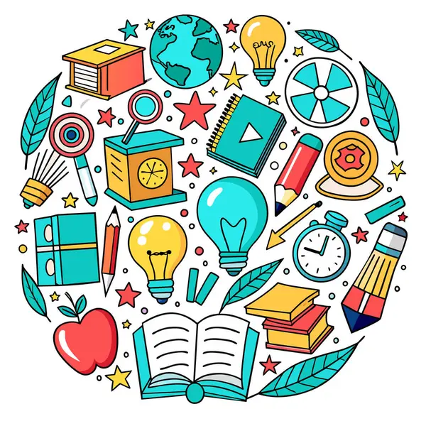 Vector Set Eğitim ve Öğrenim İllüstrasyonu