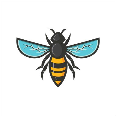 Bir arı logosunun vektör çizimi
