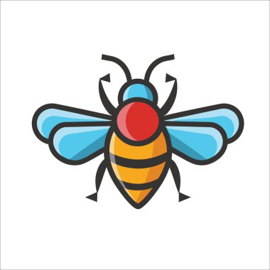 Bir arı logosunun vektör çizimi