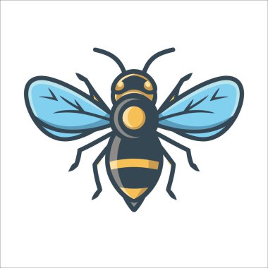 Bir arı logosunun vektör çizimi