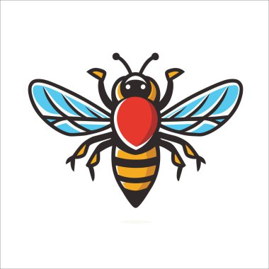 Bir arı logosunun vektör çizimi