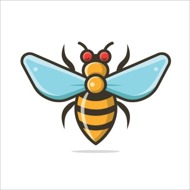 Bir arı logosunun vektör çizimi